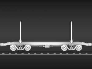 ussr narrow gauge cargo wagons set Modelo 3D