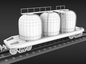 ussr narrow gauge cargo wagons set Modelo 3D