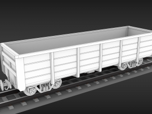 ussr narrow gauge cargo wagons set Modelo 3D