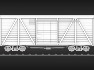 ussr narrow gauge cargo wagons set Modelo 3D