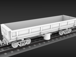 ussr narrow gauge cargo wagons set Modelo 3D
