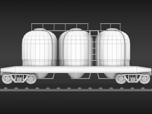 ussr narrow gauge cargo wagons set Modelo 3D