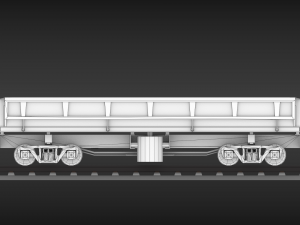 ussr narrow gauge cargo wagons set Modelo 3D