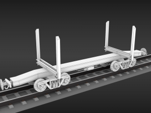 ussr narrow gauge cargo wagons set Modelo 3D
