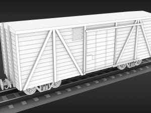 ussr narrow gauge cargo wagons set Modelo 3D