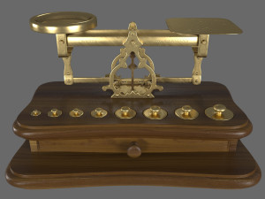 Vintage pharmacy scales Modelo 3D