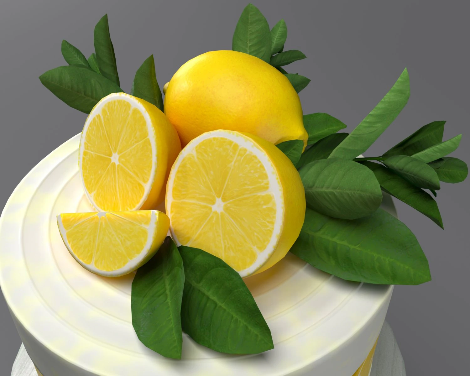 Bolo De Lim&atilde;o Modelo 3D .c4d .max .obj .3ds .fbx .stl .blend 