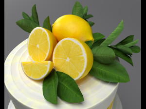 Lemon cake Modelo 3D