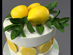 Lemon cake Modelo 3D