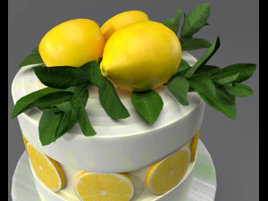 Bolo De Lim&atilde;o Modelo 3D