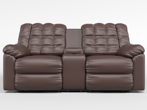 Leather sofa Modelo 3D