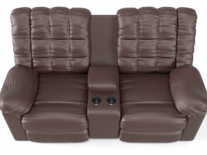 Leather sofa Modelo 3D