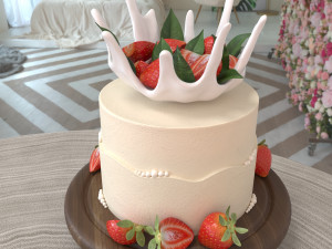 Strawberry cake Modelo 3D