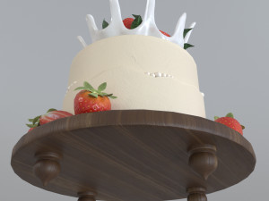 Strawberry cake Model 3D