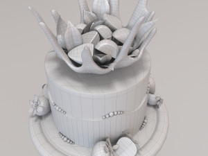 Strawberry cake Model 3D