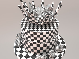 Strawberry cake Model 3D