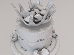 Strawberry cake Model 3D