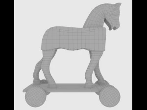 Toy horse on wheels 3D Model