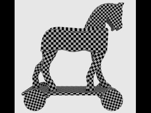 Toy horse on wheels 3D Model