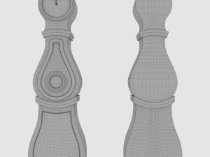 Antique grandfather clock 3D 模型