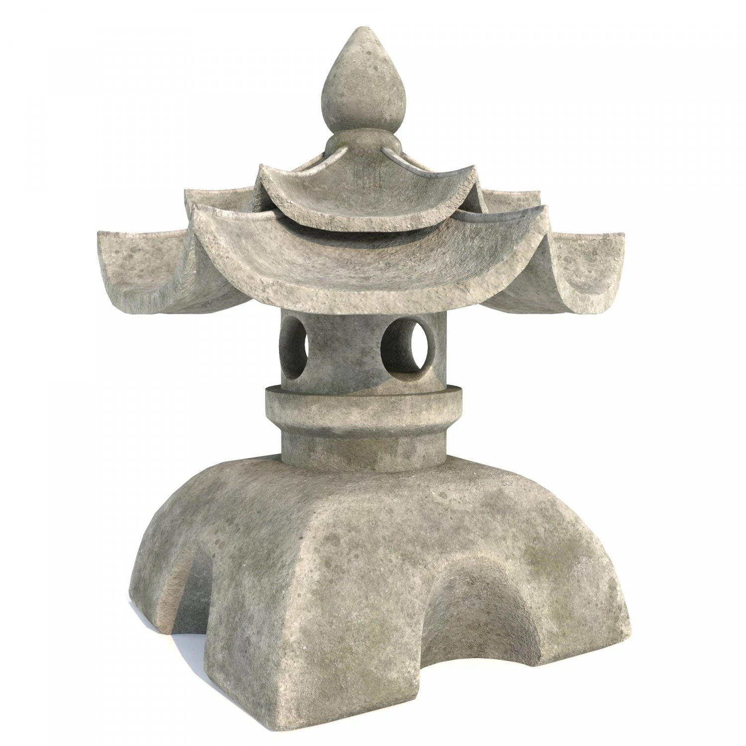 Pagoda Lantern 3D Model .c4d .max .obj .3ds .fbx .stl .blend 