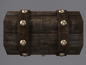 Old wooden chest Modello 3D