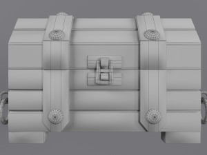 Old wooden chest Modello 3D