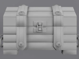 Old wooden chest 3D Model
