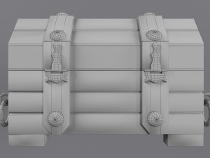 Old wooden chest Modello 3D