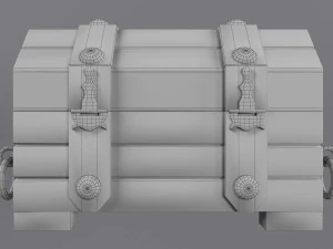 Old wooden chest 3D Model
