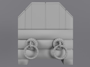 Old wooden chest Modello 3D