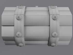 Old wooden chest Modello 3D