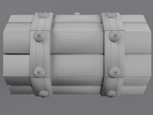 Old wooden chest 3D Model