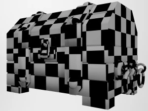 Old wooden chest 3D Model