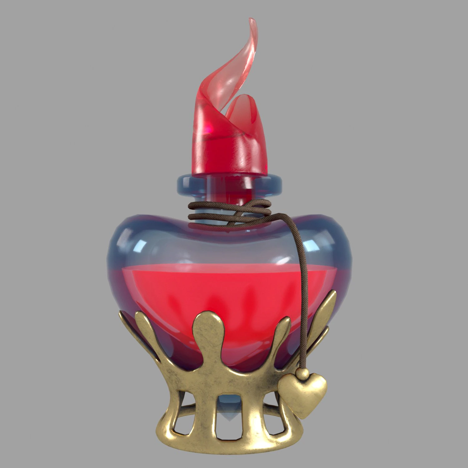 Love Potion 3D Model .c4d .max .obj .3ds .fbx .stl .blend 