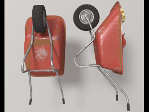 Wheelbarrow with pumpkins 3D मॉडल