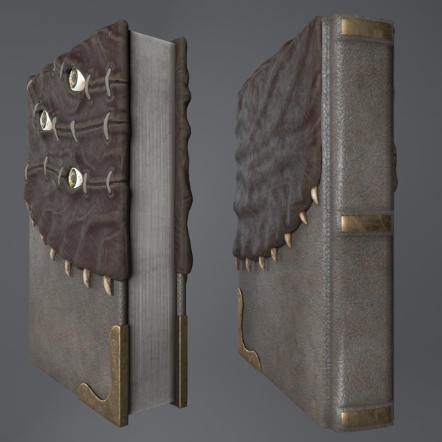 Leather book 3D Model .c4d .max .obj .3ds .fbx .stl .blend 