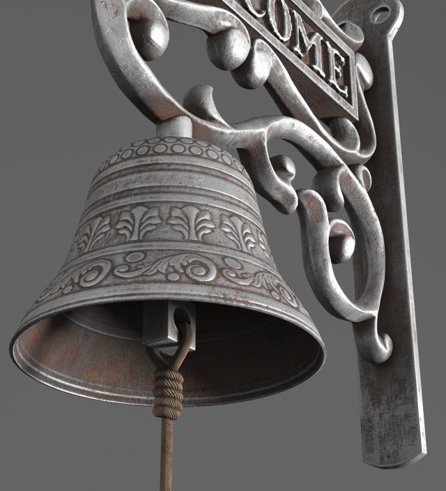 Garden Hanging Door Bell with Welcome 3D Model in Di er 3DExport