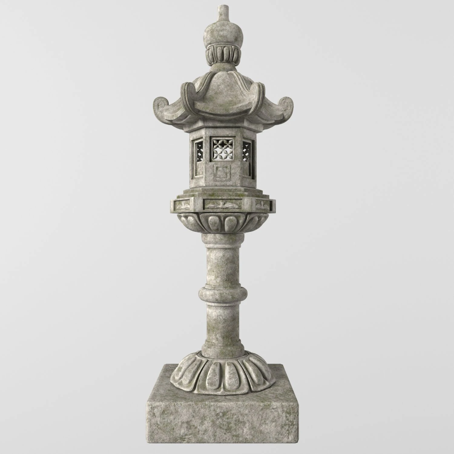 Pagoda Lantern 3D Model .c4d .max .obj .3ds .fbx .stl .blend 