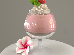 Raspberry dessert 3D Модель