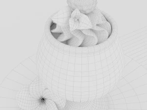 Dessert aux framboises Modèle 3D