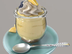 Sobremesa de limão Modelo 3D