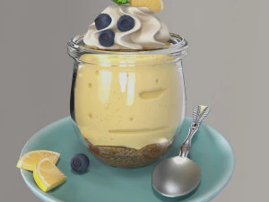 Lemon dessert 3D Model