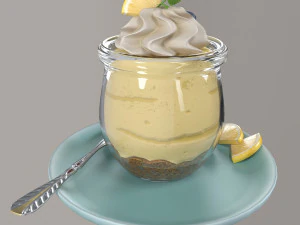 Lemon dessert 3D Model