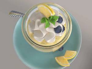Lemon dessert 3D Model