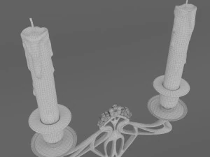 Two-arm candelabra 3D Model
