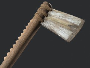 Ancient Bone Ax 3D Модель