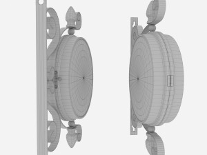 Double Sided Wall Clock 3D Model
