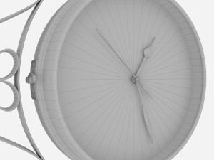 Double Sided Wall Clock 3D Model