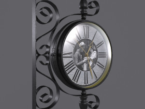 Double Sided Wall Clock 3D 模型